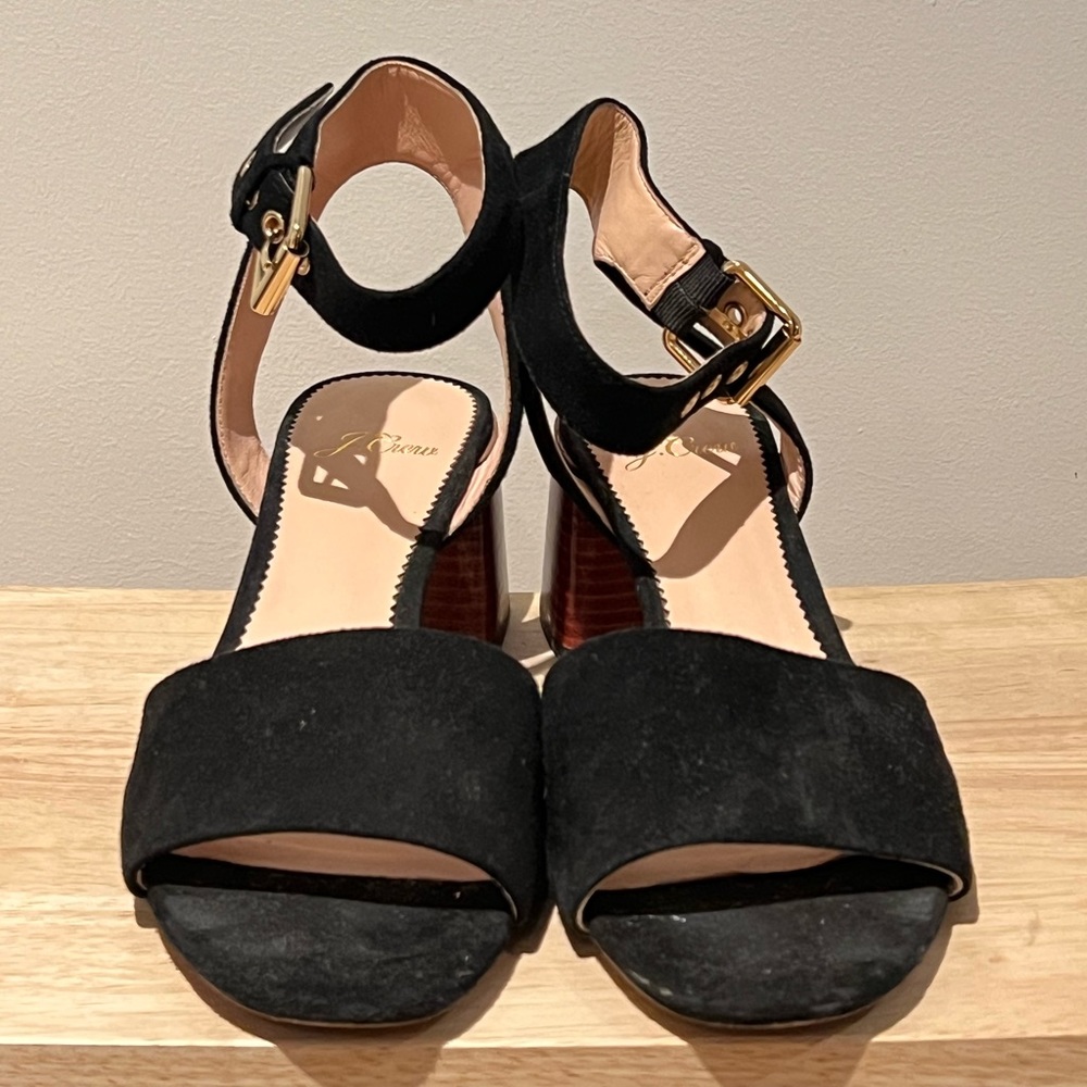 J. Crew Block heel sandal | black | women’s | size 7.5